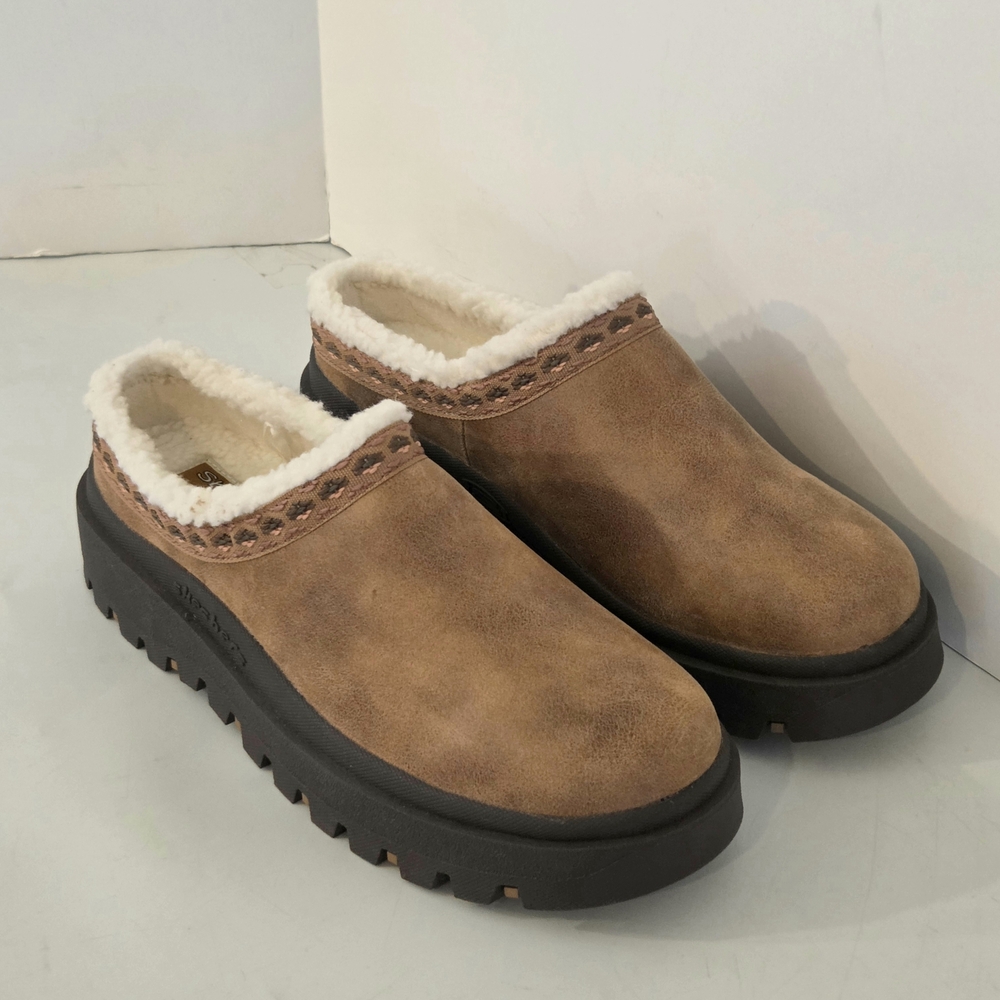 Skechers Shindigs Comfy Hour Shearling Lined Mules Size 10US